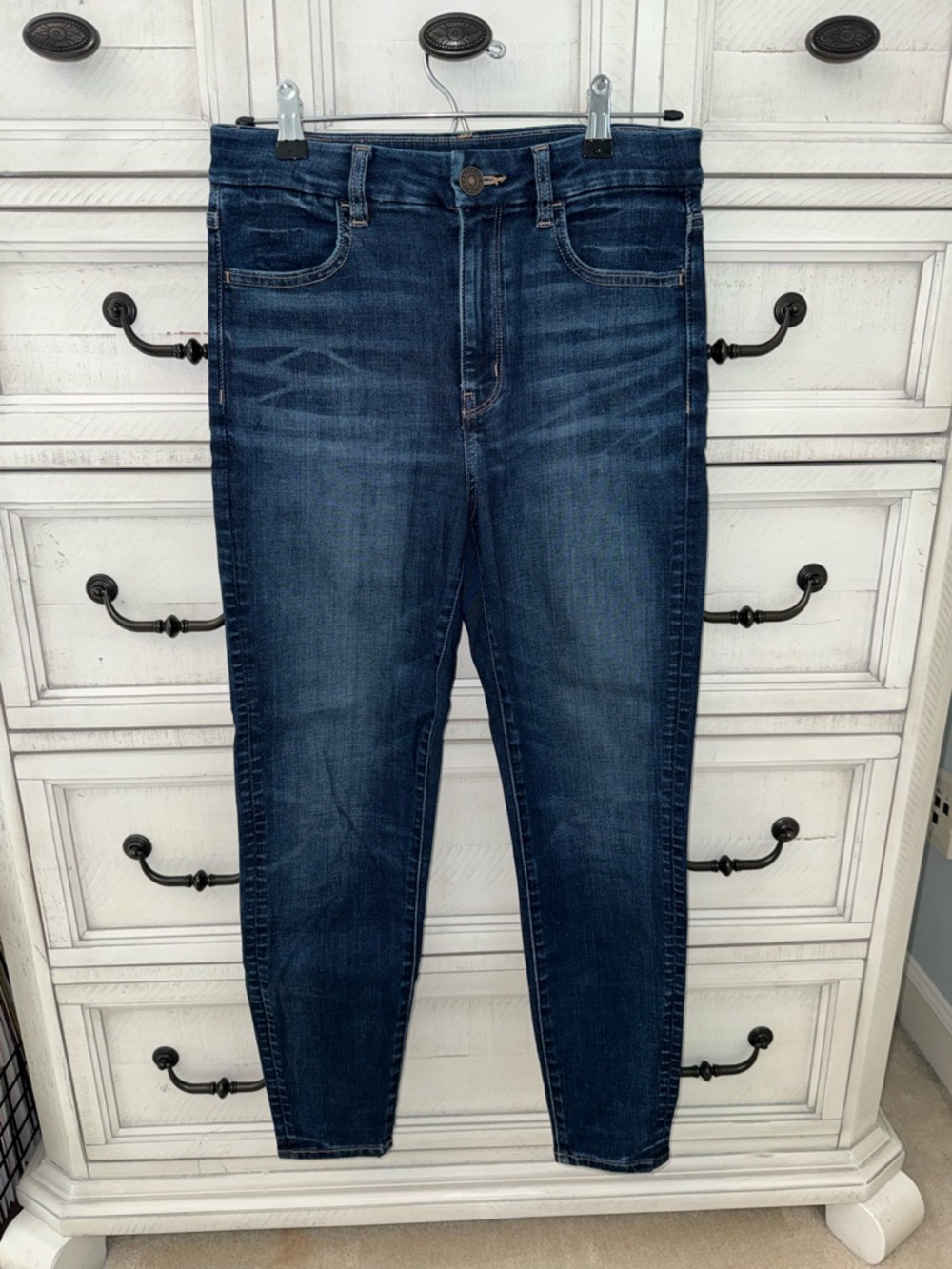 American Eagle Outfitters Dark Blue Skinny Jeans - Women